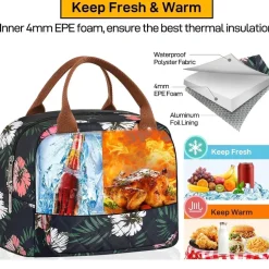 Isolierte Lunchtasche für Frauen Männer Arbeit Kühltasche Lunchbox