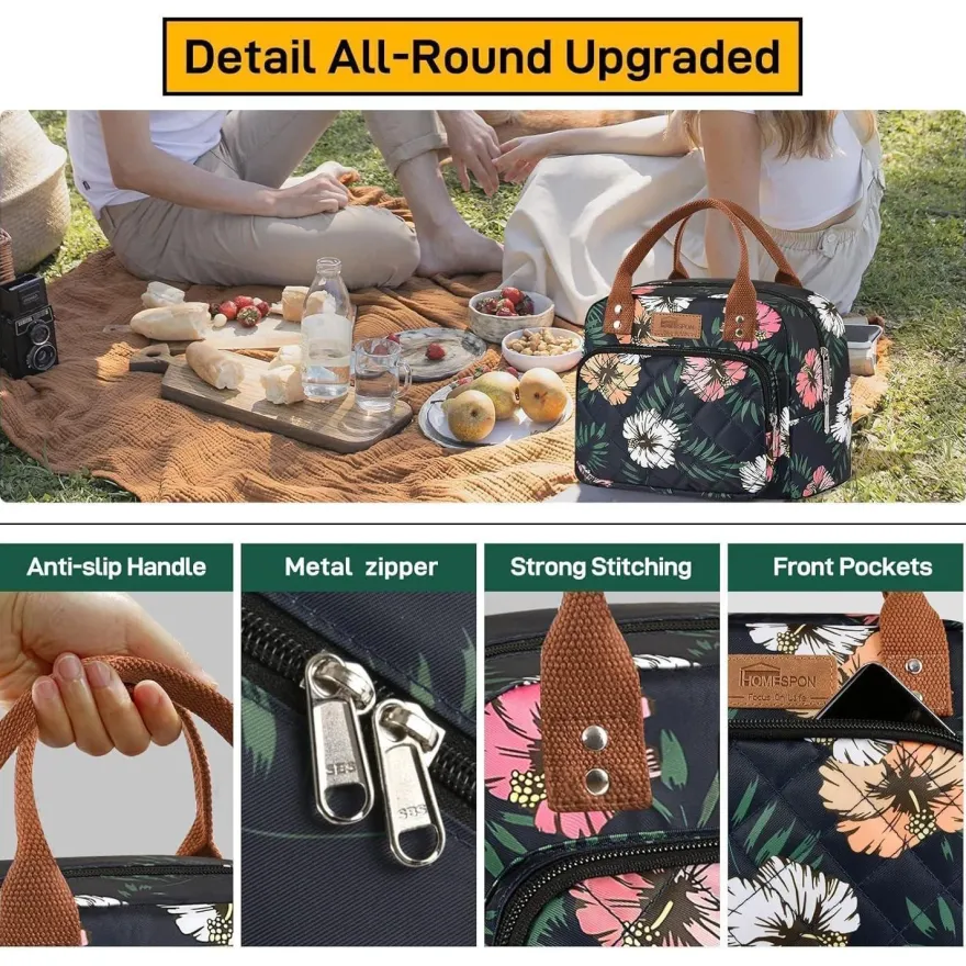 Isolierte Lunchtasche für Frauen Männer Arbeit Kühltasche Lunchbox