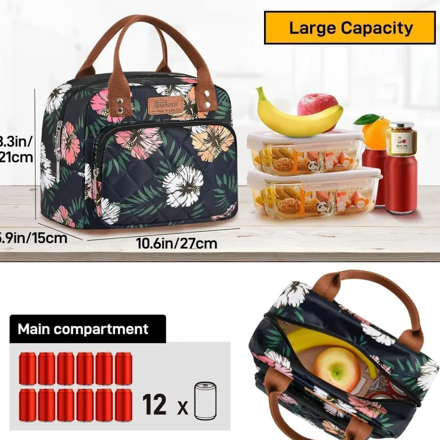 Isolierte Lunchtasche für Frauen Männer Arbeit Kühltasche Lunchbox