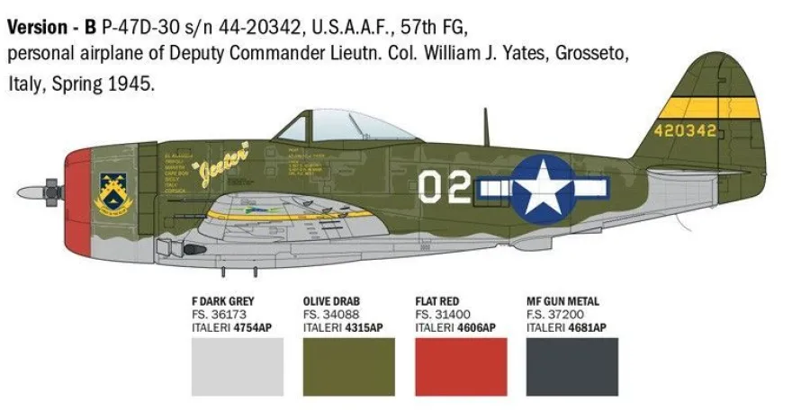 Italeri P-47D Thunderbolt 510002835 Maßstab 1:48 Bausatz 2835 Bausatz