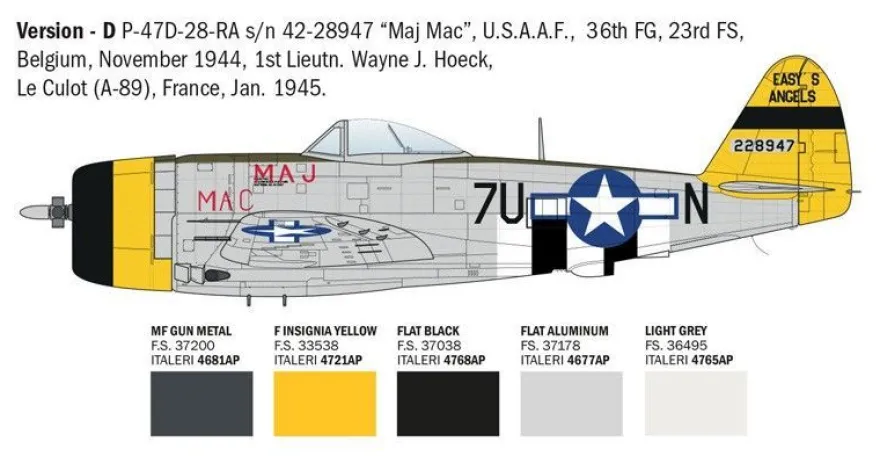 Italeri P-47D Thunderbolt 510002835 Maßstab 1:48 Bausatz 2835 Bausatz