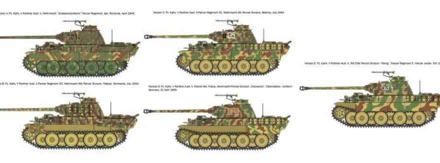 Italeri Pz. Kpfw. V Panther Ausf. A 510007018 Maßstab 1:72 Nr. 7018 Bausatz