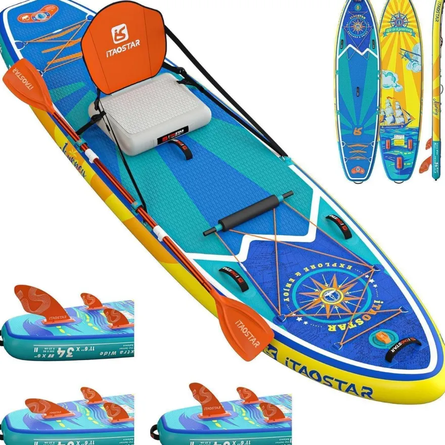 iTAOSTAR Journey Aufblasbares Stand Up Paddling Board, Extrabreit für Anfänger