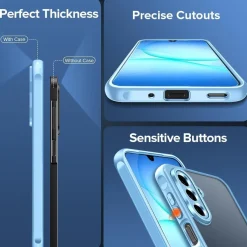 ivoler Hülle für Samsung Galaxy A17 4G/5G mit 2x Panzerglas, Militärstandard