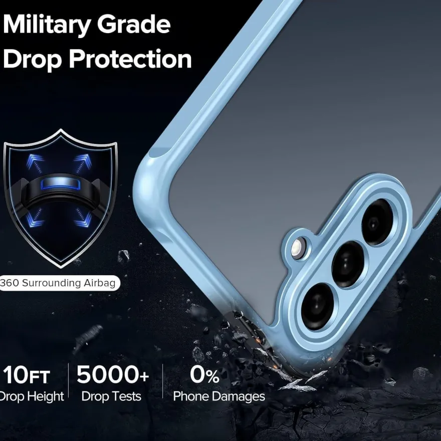 ivoler Hülle für Samsung Galaxy A17 4G/5G mit 2x Panzerglas, Militärstandard