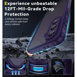 ivoler Hülle für Samsung Galaxy A36 5G mit 2x Schutzglas - Militärstandard