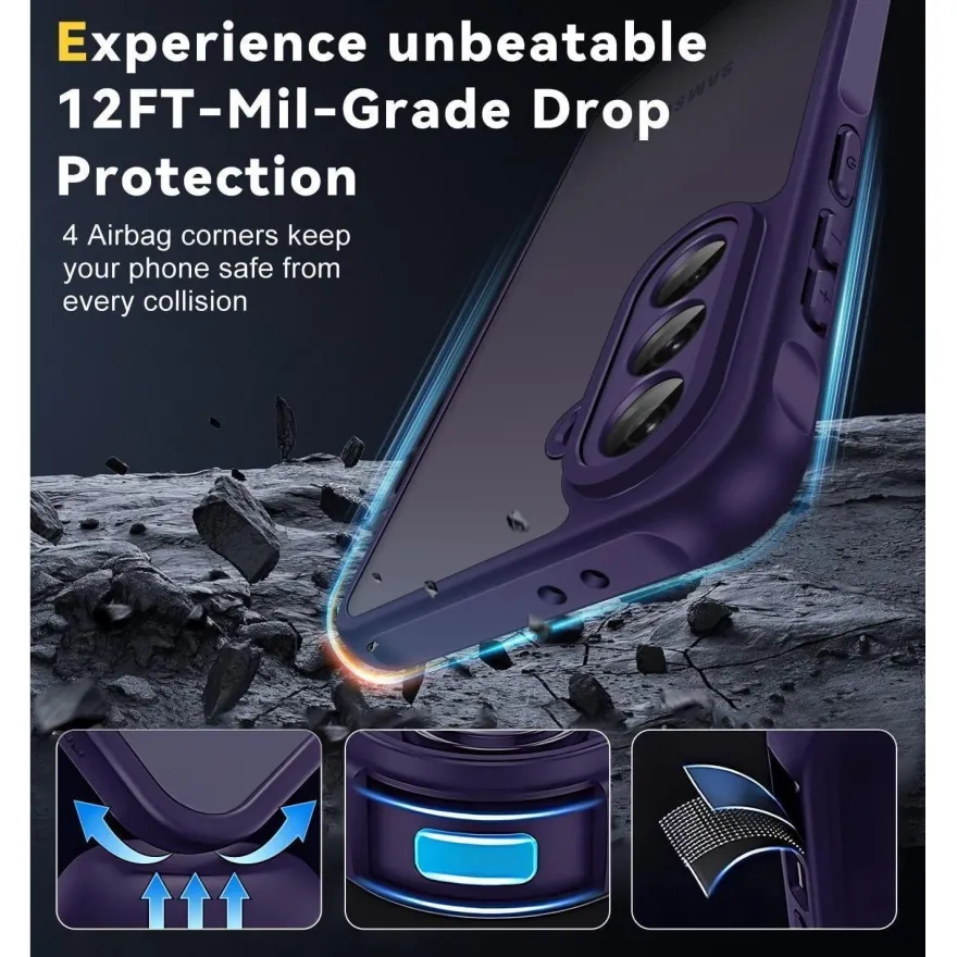 ivoler Hülle für Samsung Galaxy A36 5G mit 2x Schutzglas - Militärstandard