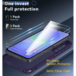 ivoler Hülle für Samsung Galaxy A36 5G mit 2x Schutzglas - Militärstandard