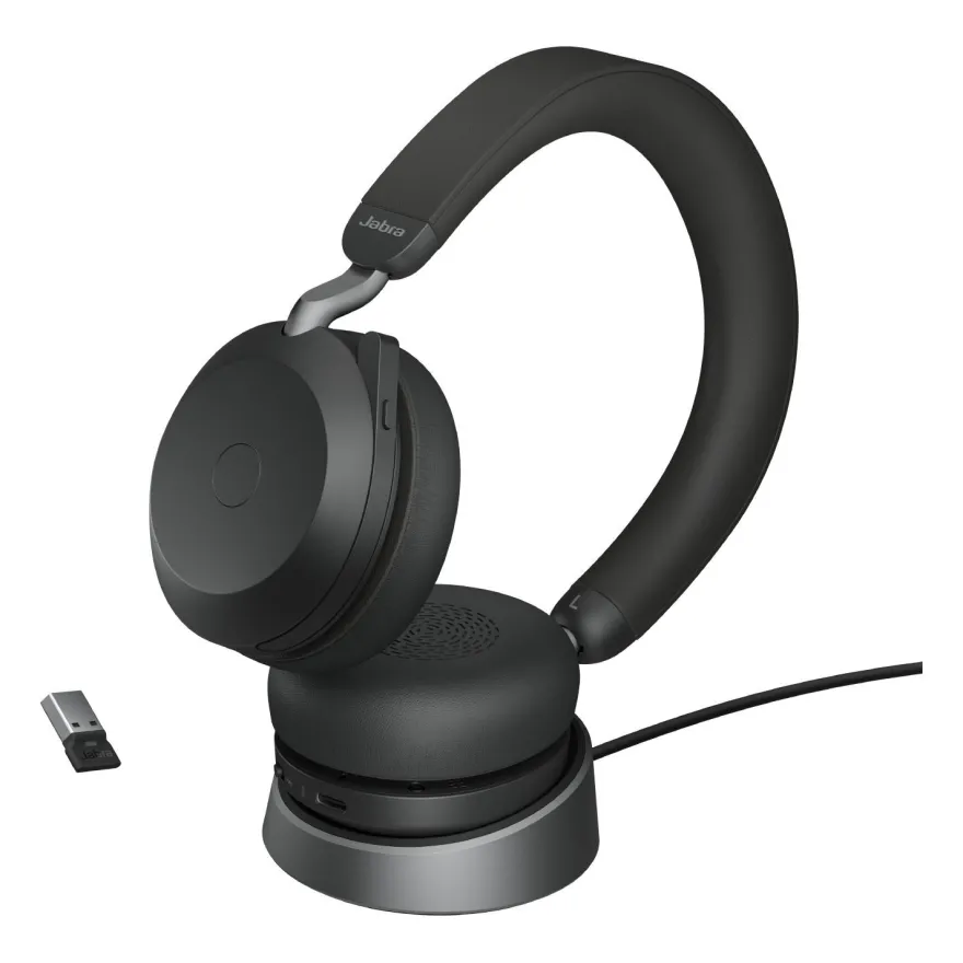 JABRA Evolve2 75 Link 380/390a UC Stereo black Ladestation