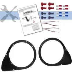 JBL Auto Lautsprecher Boxen 16,5cm Koax 165mm für Fiat 500 2007-2016 (Gr. 6,5 in)