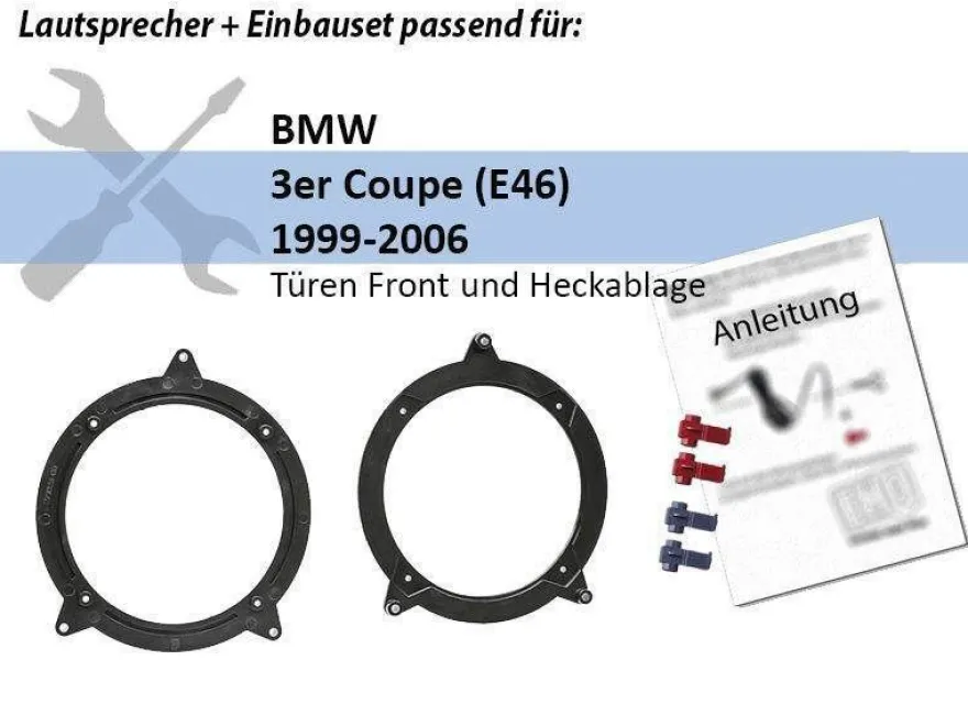 JBL Auto Lautsprecher 13cm Koax Boxen 300 Watt für BMW 3er Coupe E46 1999-2006
