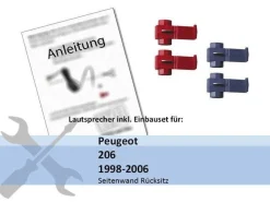 JBL Auto Lautsprecher 13cm Koax Boxen 130mm 300 Watt für Peugeot 206 (Gr. 5,25 in)