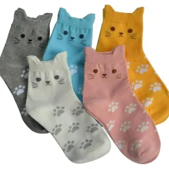 Jeasona 5 Paar Damen Socken Bunt Baumwolle Tiermuster Süß