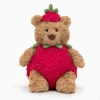 Jelly Cat - Neu mit Etikett, Erdbeer-Barcelona-Bär, 26 cm