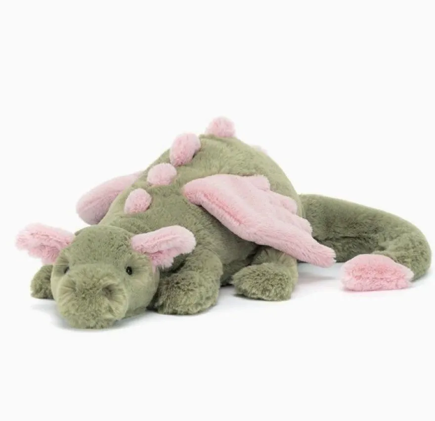 JellyCat - Neuwertiger Matcha-Drache, 50 cm