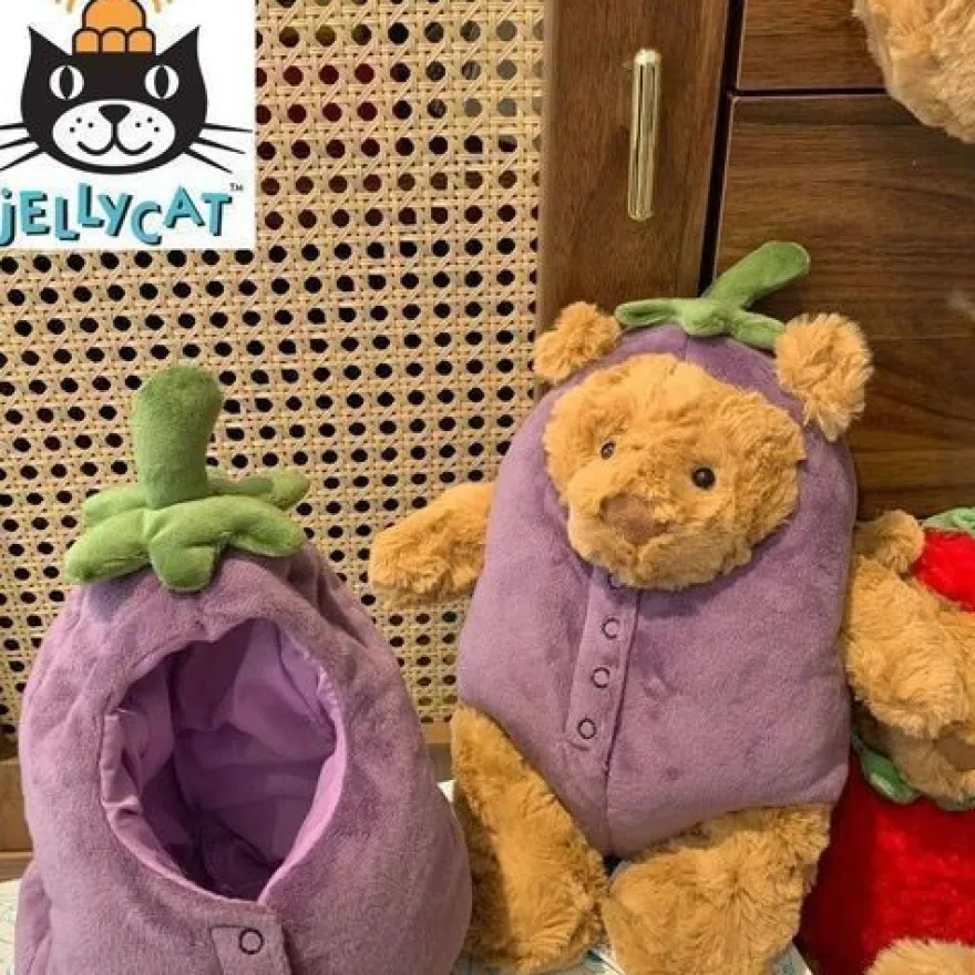 Jellycat Original Bär Aubergine 30cm Kuscheltier Spielzeug Plüschtier Geschenk