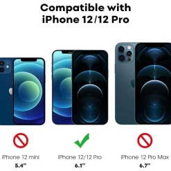 JETech Displayschutzfolie für iPhone 12/12 Pro 6,1 Zoll, 3 Stück, Gehärtetes