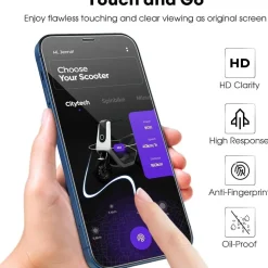 JETech Displayschutzfolie für iPhone 12/12 Pro 6,1 Zoll, 3 Stück, Gehärtetes