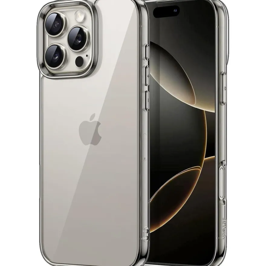 JETech Hülle für iPhone 16 Pro 6,3 Zoll - Transparent, Stoßfest, Anti-Kratzer
