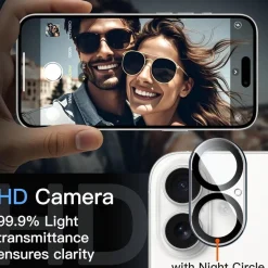 JETech Kameraschutz für iPhone 17 6,3 Zoll, 9H Gehärtetes Glas, Anti-Kratzer