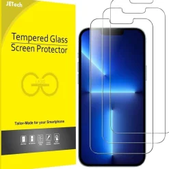JETech Panzerglas Schutzfolie für iPhone 13 Pro Max 6,7 Zoll 3er Pack