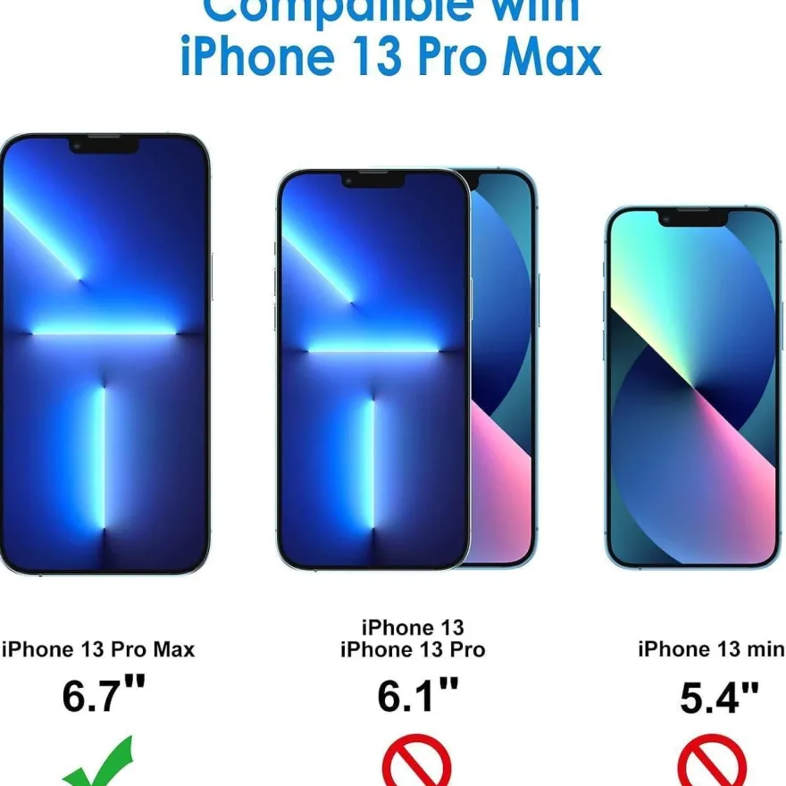 JETech Panzerglas Schutzfolie für iPhone 13 Pro Max 6,7 Zoll 3er Pack