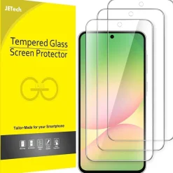 JETech Schutzfolie für Samsung Galaxy A56 5G, 3 Stück, 9H Gehärtetes Glas