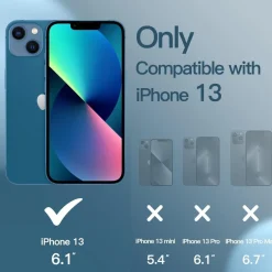 JETech Silikon Hülle für iPhone 13 6,1 Zoll - Ganzkörperschutz, stoßfest