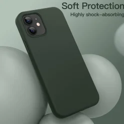JETech Silikon Hülle für iPhone 12/12 Pro 6,1 Zoll, Ganzkörper Handyhülle mit