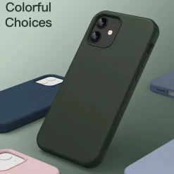 JETech Silikon Hülle für iPhone 12/12 Pro 6,1 Zoll, Ganzkörper Handyhülle mit