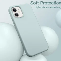 JETech Silikon Hülle für iPhone 12/12 Pro 6,1 Zoll - Stoßfest & Seidig-Weich