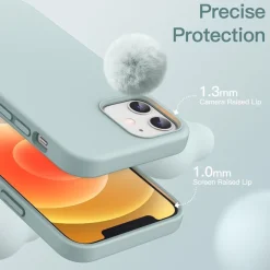 JETech Silikon Hülle für iPhone 12/12 Pro 6,1 Zoll - Stoßfest & Seidig-Weich