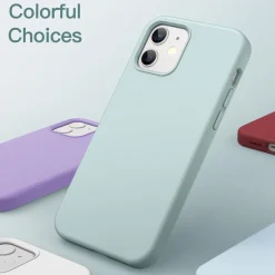 JETech Silikon Hülle für iPhone 12/12 Pro 6,1 Zoll - Stoßfest & Seidig-Weich
