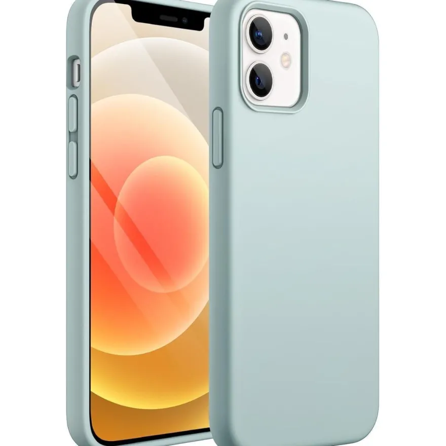 JETech Silikon Hülle für iPhone 12/12 Pro 6,1 Zoll - Stoßfest & Seidig-Weich