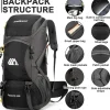 jianyana Wanderrucksack 50L Trekkingrucksack mit Regenhülle, wasserdicht für