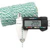jijAcraft Baumwoll-Schnur Grün/Weiß, 100m, 2mm - Vielseitig für Basteln