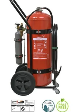 Jockel S50J EXT GREEN 2.0 Auflade Schaum Feuerlöscher, fahrbar inkl. Plakette,