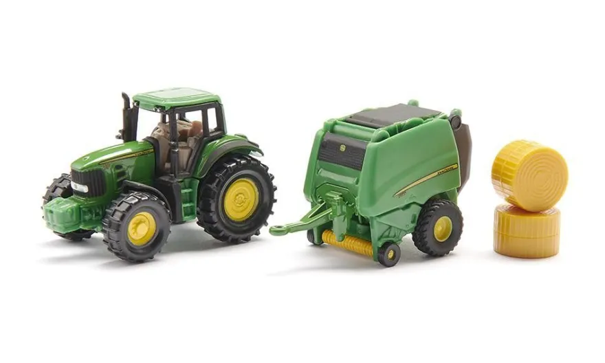 John Deere Traktor mit Ballenpresse, Siku Super Serie, Art.1665