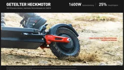 JOYOR T6E Klappbarer Elektroroller 500W Motor 18 Ah Batterie 70 km Reichweite - ABE