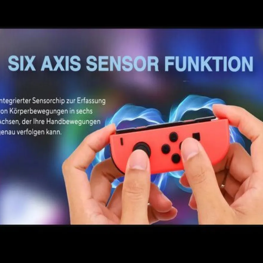 Joypad (L/R) kompatibel mit Switch, Gamepad Controller mit LED/Turbo/Wake-up/Screensh