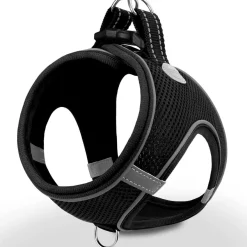 Joytale Hundegeschirr XL Schwarz, Reflektierend & Gepolstert, Air-Mesh