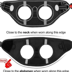 Joytale Hundegeschirr XL Schwarz, Reflektierend & Gepolstert, Air-Mesh