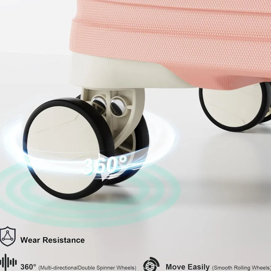 Joyway Kofferset 3tlg Hartschalen Trolley mit TSA-Schloss, 4-Zwillingrollen