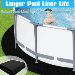 Judanna Pool Bodenplane Rund 4m/13.12ft - Robuste Bodenschutzplane für Easy Set