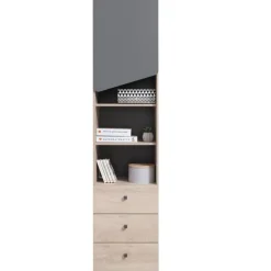Jugendzimmer Kinderzimmer komplett Davis Set A 5-tlg. Schrank, Schreibtisch, Regale