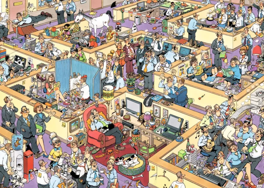 Jumbo Spiele 1119800107 Jan van Haasteren Das Büro 1000 Teile Puzzle