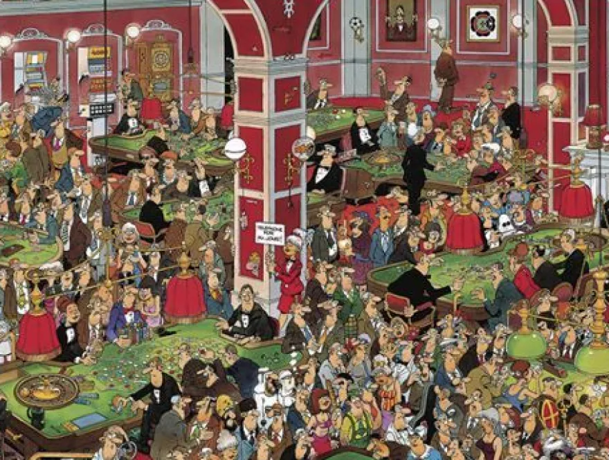 Jumbo Spiele 1119801834 Jan van Haasteren Crazy Casino 1000 Teile Puzzle
