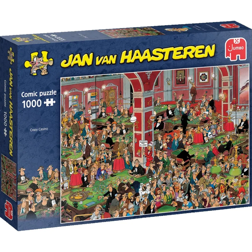 Jumbo Spiele 1119801834 Jan van Haasteren Crazy Casino 1000 Teile Puzzle