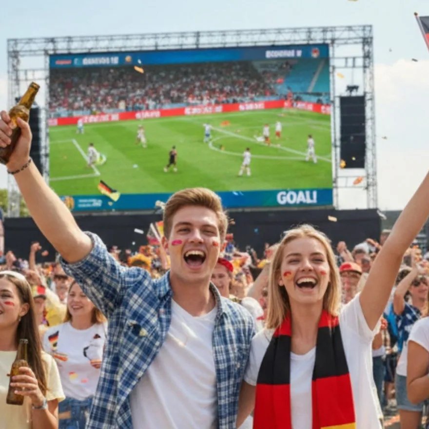 JUNG Cowboy Hut Deutschland Fan Plastik Fahne Flagge Fanartikel Fußball WM 2026