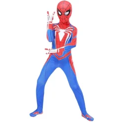 Jungen Kinder Spider Man Cosplay Kostum Superheld Overall Jumpsuit Spielanzug*